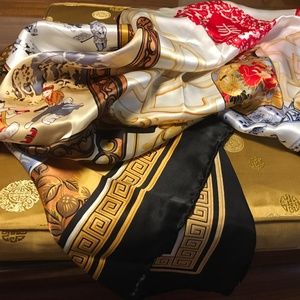 Chinese Silk Scarf 36" sq